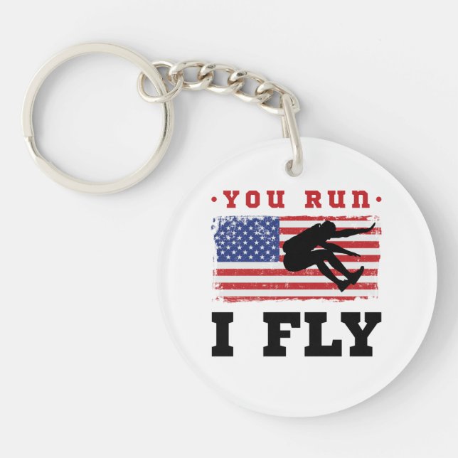 Long Jump American Flagga You Springa I Fly (Framsidan)