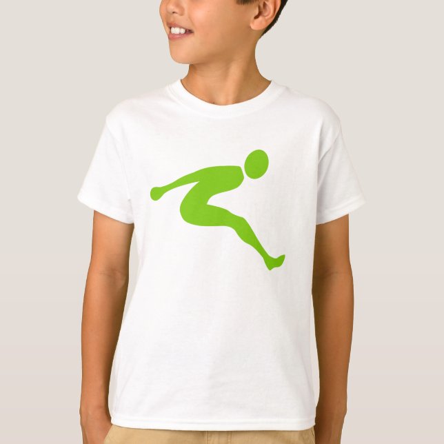Long Jump - Martian Grönt T Shirt (Framsida)