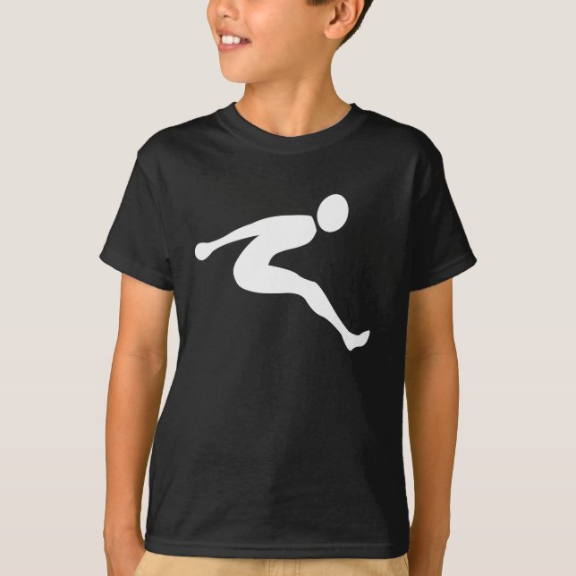Long Jump - Vit T Shirt (Framsida)