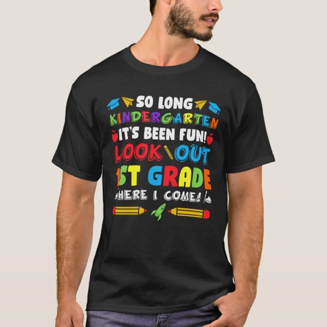 Long Kindergarten 1st Klass T Shirt (Framsida)