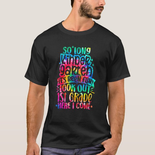 Long Kindergarten 1st Klass Tie Dye Student St T Shirt (Framsida)