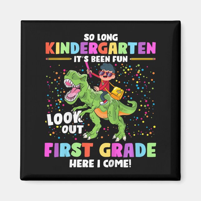Long Kindergarten Studenten Cl 2023 Dinosaur K Magnet (Framsidan)