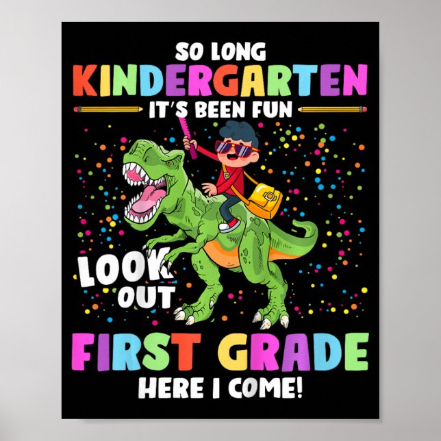 Long Kindergarten Studenten Cl 2023 Dinosaur K Poster (Framsidan)