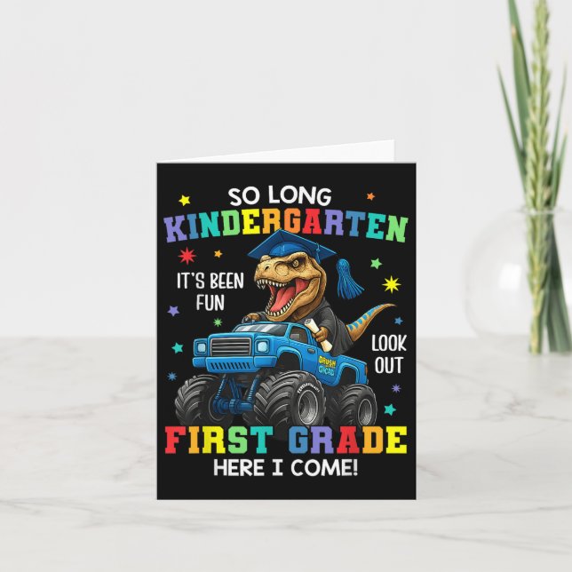 Long Kindergarten Studenten Cl 2025 Dinosaur K Kort (Framsida)