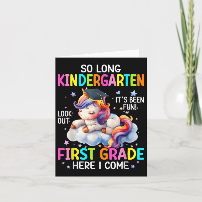Long Kindergarten Studenten Cl 2025 Unicorn Ki Kort (Framsida)