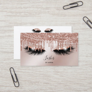 Long Lash Extension Makeup Artist Beauty Salon Bus Visitkort