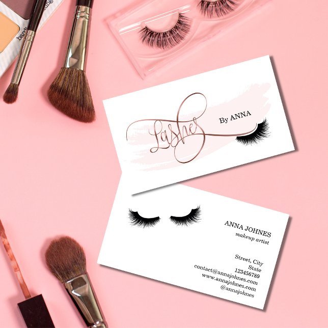 Long Lash Extension Makeup Artist Beauty Salon Visitkort (Skapare uppladdad)