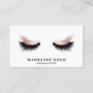 Long Lash Makeup Artist Beauty Salon Ro Guld Visitkort