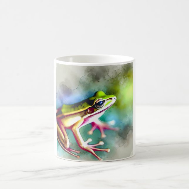 Long legged frog 100924AREF149 - Watercolor Kaffemugg (Center)