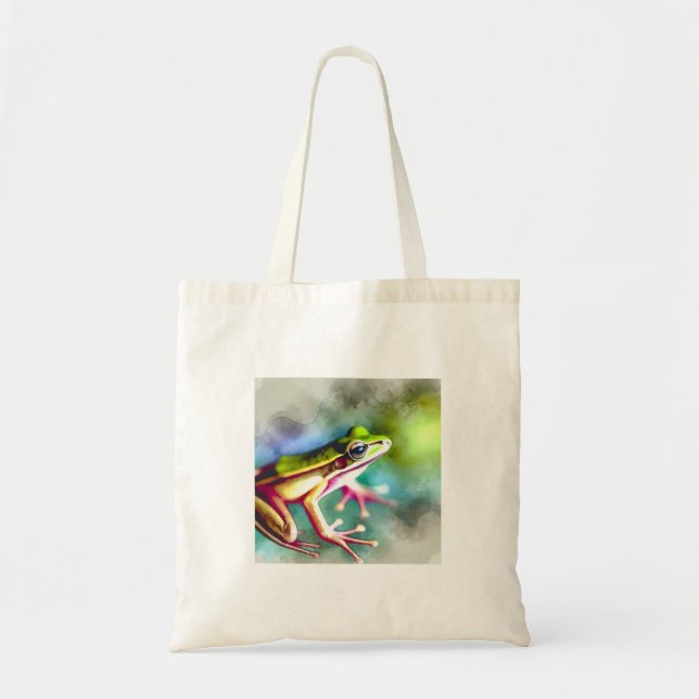 Long legged frog 100924AREF149 - Watercolor Tygkasse (Framsidan)