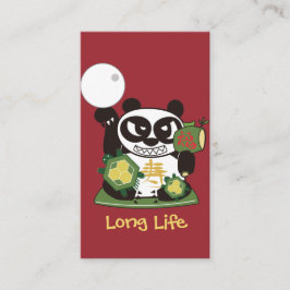 Long Life God Panda Lucky Charm Visitkort