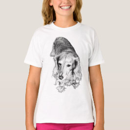 Long Lines, Quiet Strength – Long-Haired Dachshund T Shirt
