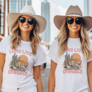 Long Live Cowgirl Bachelorette Brudens sida T Shirt