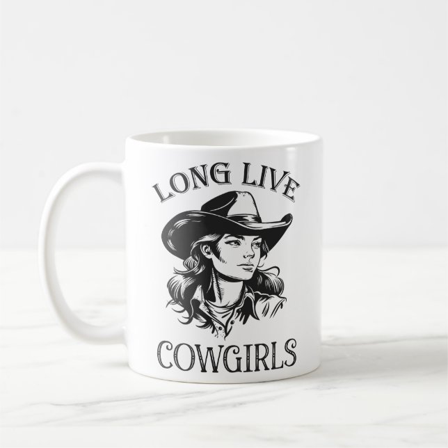 Long Live Cowgirl, Land Westerna Cowgirl Kaffemugg (Vänster)