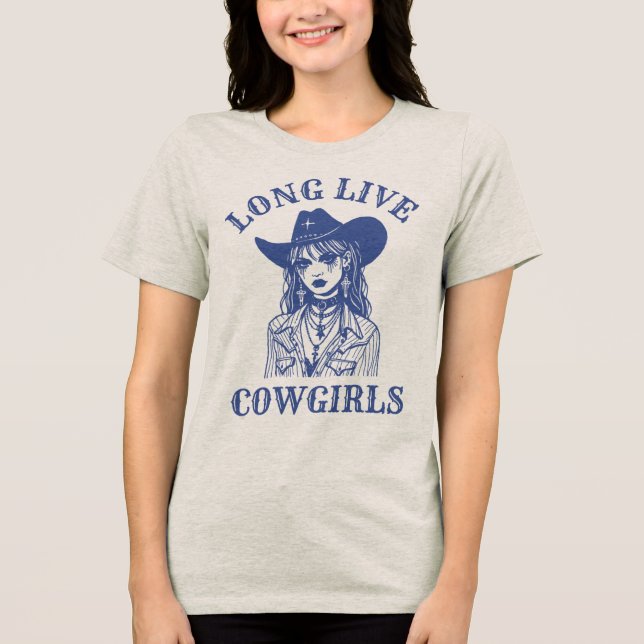 Long Live Cowgirls Vintage Western Graphic Tee (Framsida)