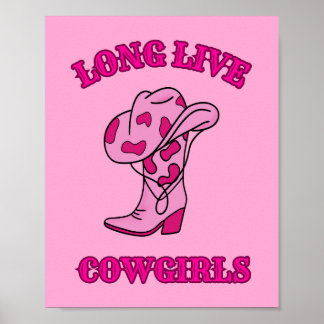 Long Live Cowtjejer Rosa Preppy Poster