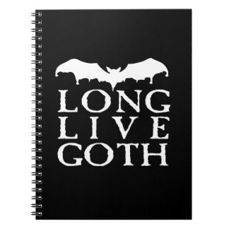 Long Live Goth Vampire Fladdermus Anteckningsbok Med Spiral