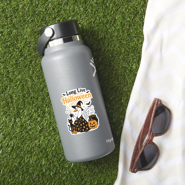 Long Live Halloween Goose Witch Klistermärken (HydroFlask Insitu)
