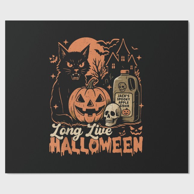 Long Live Halloween Presentpapper (Platt)