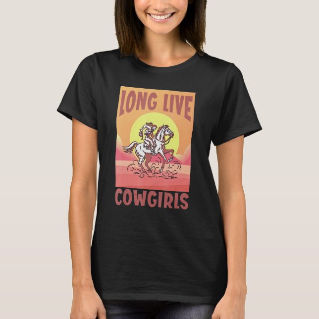 Long Live Howdy Rodeo Western Country Southern Cow T Shirt (Framsida)