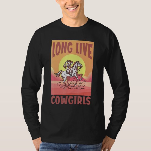 Long Live Howdy Rodeo Western Country Southern Cow T Shirt (Framsida)