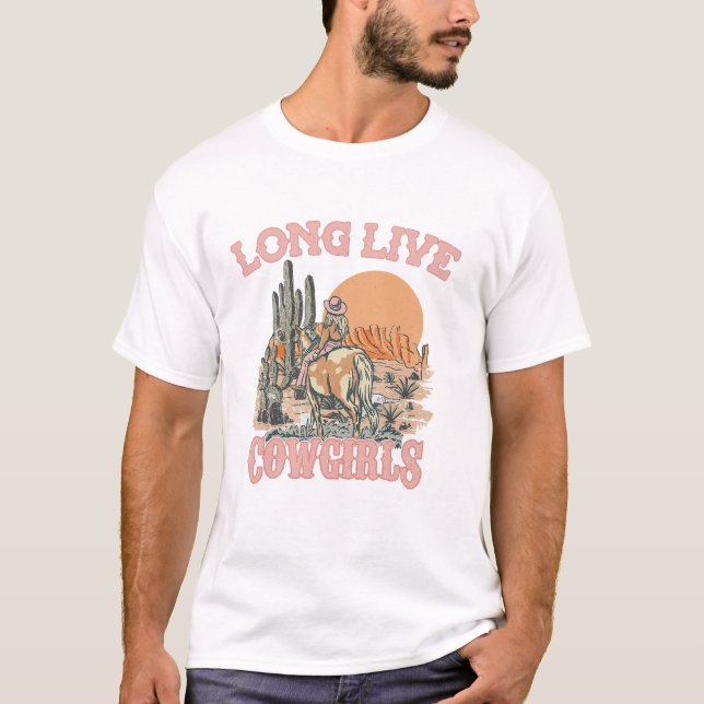 Long Live Howdy Rodeo Western Land Southern Cow T Shirt (Framsida)