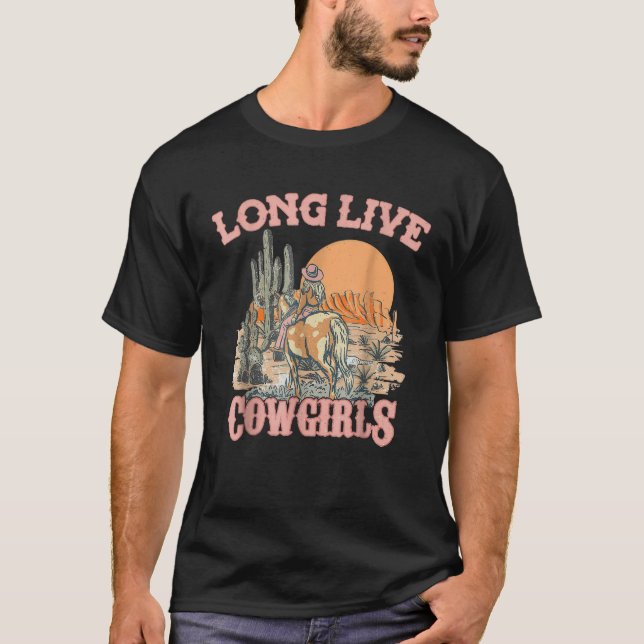 Long Live Howdy Rodeo Western Land Southern Cow T Shirt (Framsida)