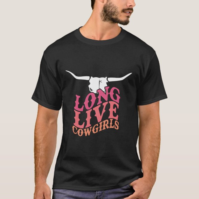 Long Live Howdy Rodeo Western Land Southern Cow T Shirt (Framsida)