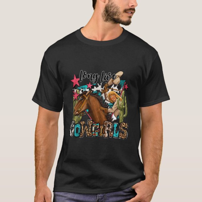 Long Live Howdy Rodeo Western Land Southern Cow T Shirt (Framsida)