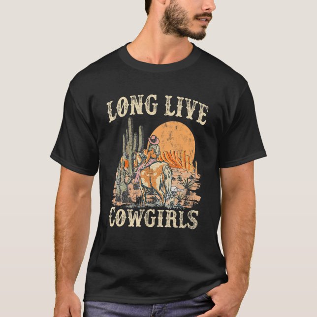 Long Live Howdy Rodeo Westernare Land Cowtjejer Gr T Shirt (Framsida)