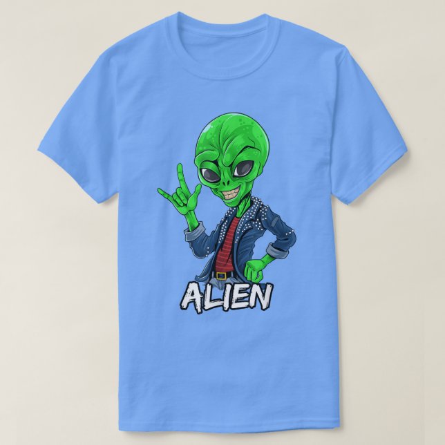 Long Live Rock and Roll Alien 2315 T Shirt (Design framsida)