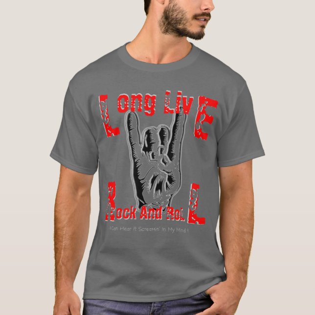 Long Live Rock and roll (RJD Tribute T-Shirt) Tee (Framsida)