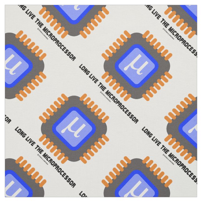Long Live The Microprocessor Microchip Geek Humor Tyg (Provkarta)