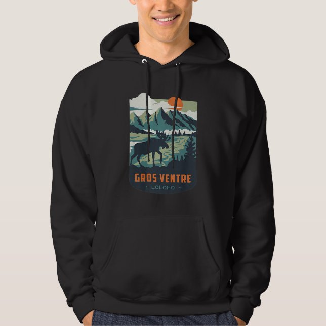 Long Long Honeymoon LOLOHO Gros Ventre Wilderness Hoodie (Framsida)
