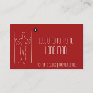 Long Man Giant Geoglyph Symbol Logotyp Visitkort