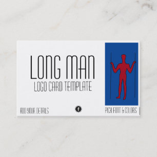 Long Man Giant Geoglyph Symbol Logotyp Visitkort