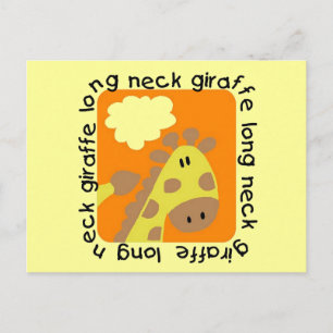Long Nacke Giraffe Tshirts och Gifts Vykort