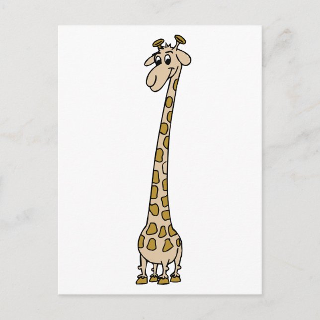 Long Necked Giraffe Vykort (Framsida)