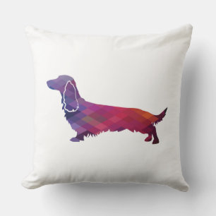 Long-parad Dachshund Geo Silhouette Lila Kudde