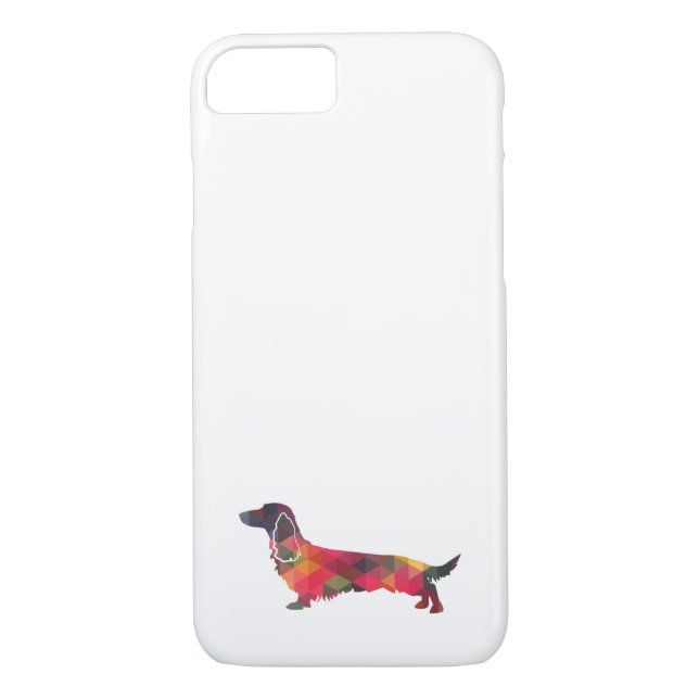 Long-parad Dachshund Geo Silhouette Multi Case-Mate iPhone Skal (Baksida)