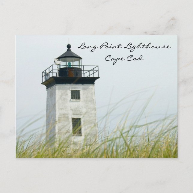 Long Point Light Provincetown Cape Cod Post Card Vykort (Framsida)