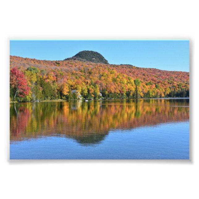 Long Pond in Autumn, Westmore, Vermont Fototryck (Framsidan)