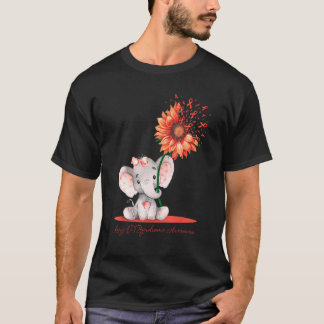 Long Q T Syndrome Awareness Cute Elephant Sunflowe T Shirt