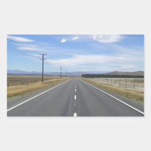 Long Road Rektangulärt Klistermärke