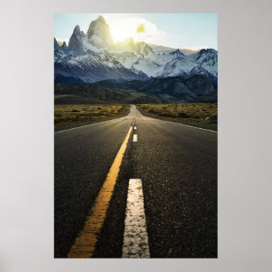 Long Road to Fitzroy Mountain - Ruta 40 Poster