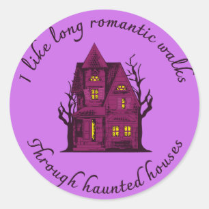 Long Romantic Walks through Haunted Houses Sticker Runt Klistermärke
