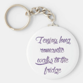 Long Romantic Walks to Fridge Typography Nyckelring