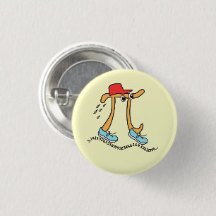Long Running Pi - Funny Pi Guy Button Knapp