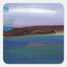 Long Sands Sea View Fyrkantigt Klistermärke