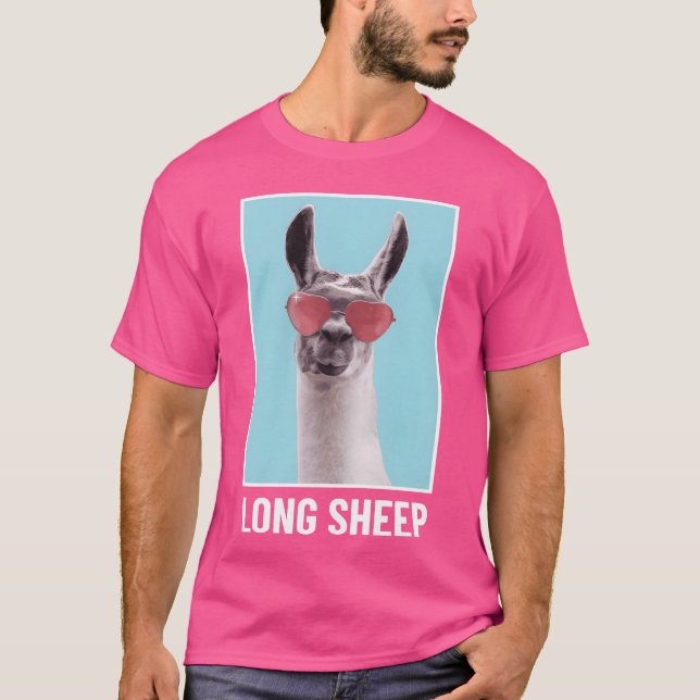 Long Sheep Funny Animal funny T Shirt (Framsida)